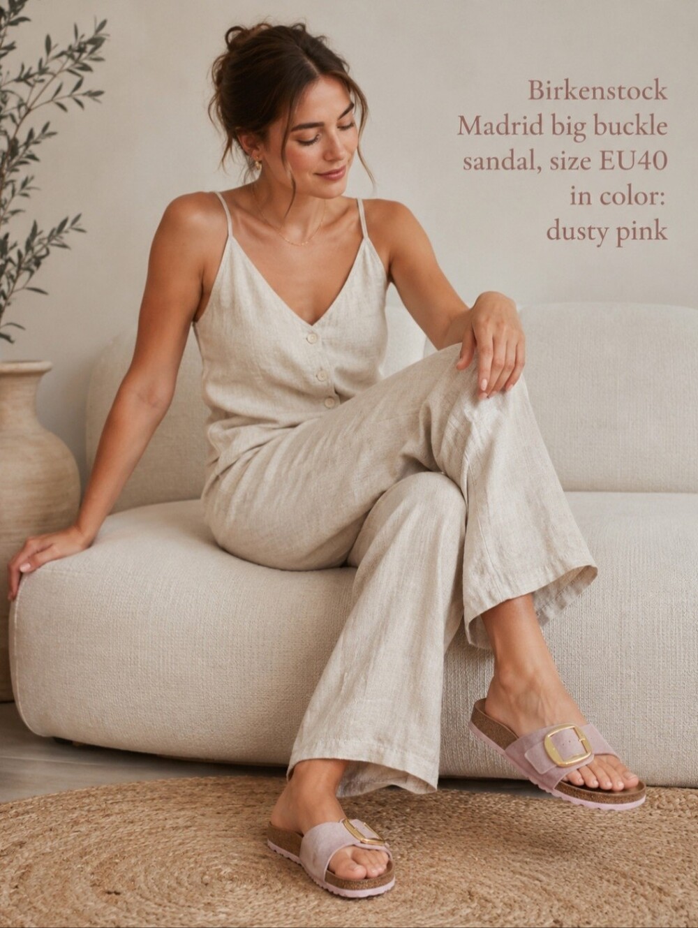 Birkenstock Madrid Big Buckle Sandals – Light Rose/Suede | EU 40 / US Women's 10